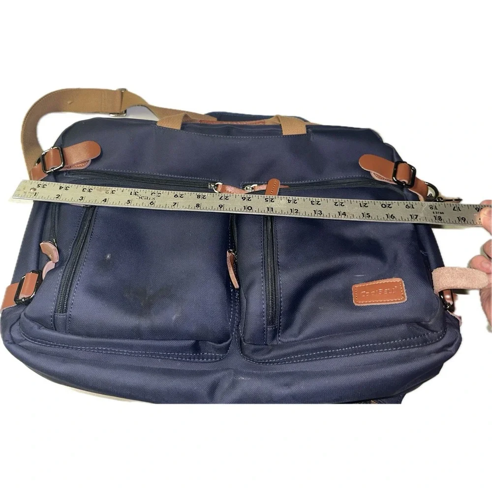 COOLBELL‎ Blue Convertible Messenger / Backpack 17